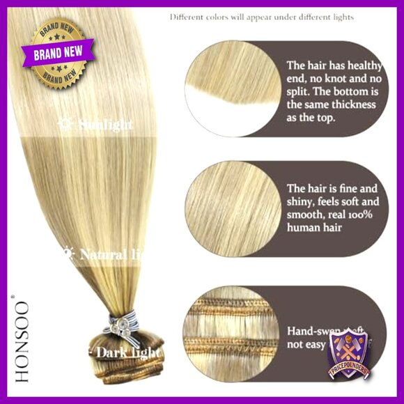 15 Inch Clip In Human Hair Extensions Straight Silky 70g 7pcs